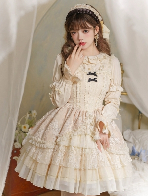 Music Box Elegant Ballet Sleeveless Multi-Layer Cake Sweet Lolita Jsk Dress