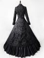 Black Vintage Two-Pieces Gothic Victorian Ball Gown Dress