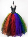 Colorful Gothic Corset Prom Party Ball Gown Dress