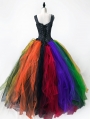 Colorful Gothic Corset Prom Party Ball Gown Dress