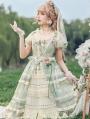 Betty's Afternoon Tea Green Floral Print Classic Lolita Dress Set