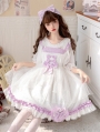 Mist Carol White and Light Purple Bowknot Sweet Lolita JSK Dress