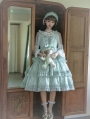 Starry Love Green Tiered Ruffle High Waist Sweet Lolita JSK Dress