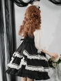 Fragrant Dreams Black and White Bowknot Tiered Sweet Lolita JSK Dress