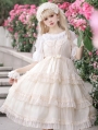 Starry Love Ivory Tiered Ruffle High Waist Sweet Lolita JSK Dress