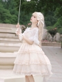 Starry Love Ivory Tiered Ruffle High Waist Sweet Lolita JSK Dress