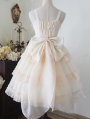 Starry Love Ivory Tiered Ruffle High Waist Sweet Lolita JSK Dress