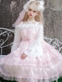 Starry Love Pink Tiered Ruffle High Waist Sweet Lolita JSK Dress