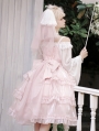 Starry Love Pink Tiered Ruffle High Waist Sweet Lolita JSK Dress