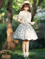 Blueberry Print Sweet Cotton Daily Classic Two-Piece Lolita OP Dress