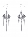Silver Gothic Witch Pendant Earrings