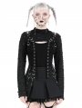 Black Gothic Punk Decadent Raggedy Hollow Out Shrug for Women