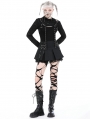 Black Gothic Punk Decadent Raggedy Hollow Out Shrug for Women