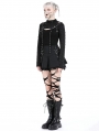 Black Gothic Punk Decadent Raggedy Hollow Out Shrug for Women