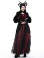 Black Vintage Gothic Escape Princess Velvet Shrug for Women