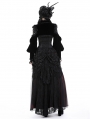 Black Vintage Gothic Escape Princess Velvet Shrug for Women