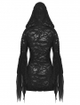 Black Gothic Evil Devil Ragged Slim Hooded Mini Dress