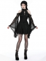 Black Gothic Lost Girl Cold Shoulder Short Lace Dress