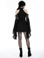Black Gothic Lost Girl Cold Shoulder Short Lace Dress