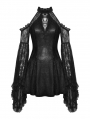 Black Gothic Lost Girl Cold Shoulder Short Lace Dress