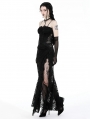 Black Gothic Lace See-Through Sexy Lace Maxi Strap Dress