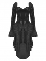 Black Gothic Retro Tasseled Dovetail Velvet Dress