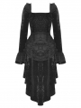 Black Gothic Retro Tasseled Dovetail Velvet Dress