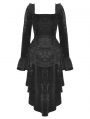 Black Gothic Retro Tasseled Dovetail Velvet Dress