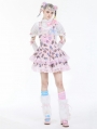 Pink Lolita Temptation Love Bear Print Short Dress
