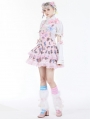 Pink Lolita Temptation Love Bear Print Short Dress