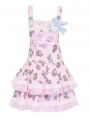 Pink Lolita Temptation Love Bear Print Short Dress