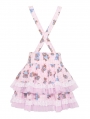 Pink Lolita Temptation Love Bear Print Short Dress