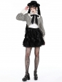 Vintage Gothic Striped Big Bow Short Jacket for Women