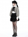 Vintage Gothic Striped Big Bow Short Jacket for Women