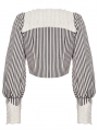 Vintage Gothic Striped Big Bow Short Jacket for Women