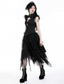 Black Gothic Daily Wear Messy Irregular Skirt