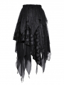 Black Gothic Daily Wear Messy Irregular Skirt