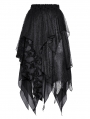 Black Gothic Daily Wear Messy Irregular Skirt