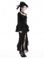 Black Vintage Gothic Goddess Elegant Velvet Top for Women