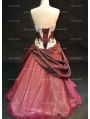 Taffeta Sweetheart Applique Ball Gown Gothic Wedding Dress