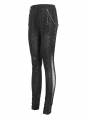 Black Gothic Punk Chain Mesh Long Leggings for Women