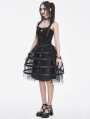 Black Gothic Four-Loop Mesh Bustle Petticoat