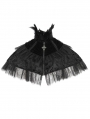 Black Gothic Vintage Feather Stand Collar Cape for Women