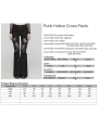 Black Gothic Punk Hollow Mesh Cross Frayed Pants for Women