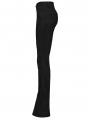 Black Gothic Pointed Spider Web Flared Trousers for Women