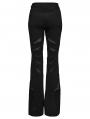 Black Gothic Pointed Spider Web Flared Trousers for Women