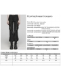 Black Gothic Punk Cool Daily Wear Techwear Loose Trousers for Women