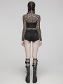 Black Gothic Punk Cross Eyelet Hot Shorts for Women