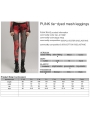 Black and Red Sexy Gothic Punk Perspective Mesh Leggings for Women