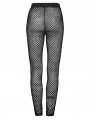 Black Gothic Punk Mesh Perspective Leggings for Women